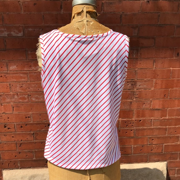 Vintage Red and White Stripe Tank Top - Picture 3 of 4